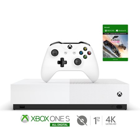 Microsoft Refurbished Xbox One S 1TB All-Digital Edition Bundle with Forza Horizon 3 - Disc-free Console, Wireless Controller and Game Keycard - (Best Xbox One Cyber Monday)