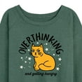 thumbnail image 3 of Instant Message - Overthinking and Getting Hangry - Women's Lightweight French Terry Long Sleeve Shirt, 3 of 6