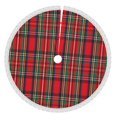 thumbnail image 1 of Faldas para árbol de Navidad a cuadros de 36 pulgadas, tapete para árbol de Navidad para fiestas de invierno, falda para árbol de Navidad para decoraciones navideñas rústicas, 1 of 8