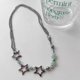 thumbnail image 4 of Collar gargantilla shaofei con cadena de clavícula de plata y cuentas de cristal 31-40 cm, 4 of 5