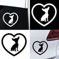 thumbnail image 2 of HEVIRGO Cute Chihuahua Dog Heart Car Vehicle Body Window Reflective Decals Sticker Decor, 2 of 7