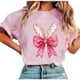 thumbnail image 5 of Tops de Manga Corta de Verano para las Mujeres Imprimir Blusa de Cuello Redondo, Moda Ligera de Poliéster Spandex, 5 of 6