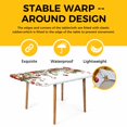 thumbnail image 4 of Christmas Table Cloths for 6 Foot Rectangle Tables, Xams Tree Winter Red Poinsettia Pine Cones Patio Waterproof Elastic Fitted Tablecloths, Washable Rectangular Table Cover for Camping, 4 of 8