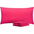 thumbnail image 1 of King Pillowcases Set of 2, 100% Brushed Microfiber, Soft and Cozy, Wrinkle, Fade, Stain Resistant with Envelope Closure, 20 x 40 Inches, Magenta, 1 of 7