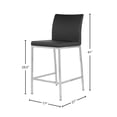 thumbnail image 2 of Tabouret de Bar en Similicuir et Acier Inoxydable Kahlo (26 Po/30 Po), 2 of 5