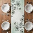 thumbnail image 6 of Green Floral Table Runner - 90 Inch Long, Kitchen Dining Table Runner Dresser Scarves, Country Rustic Ombre Painting Art Watercolor Farmhouse Decor for Coffee Tables Wedding Party Banquet, 6 of 8