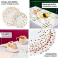 thumbnail image 4 of Efavormart 25 Pack | 7" White Rose Gold Polka Dot Dessert Appetizer Paper Plates, Disposable Salad Party Plates - 300 GSM, 4 of 11