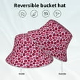 thumbnail image 2 of Yiaed Rose Flowers Print Reflective Stripe Bucket Hat Unisex Funny Outdoor Fisherman Cap Beach Sun Hat, 2 of 5