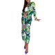 thumbnail image 3 of VISgogo, ropa de moda para mujer, traje de 2 uds, camisa con botones y solapa de manga larga con estampado geométrico abstracto + Pantalones sueltos con cintura elástica VISgogo moda, 3 of 9