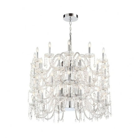 

4 Tier Chandelier 12 Light 42 inches Wide By 34 inches High-Chrome Finish-Clear Glass Color Bailey Street Home 79-Bel-4186848