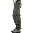 thumbnail image 5 of sunsanly Men Cargo Pants Multi Pockets Solid Color Loose Plus Size Daily Wear Streetwear Long Work Trousers Outdoor Training Pants, 5 of 8
