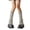 czb# Grey1243, variant on Wool Socks For Women Leg Warmers Solid Knitted Zipper Over The Knee Stocking Bow Soft Stretchy Thigh Knee High Socks Fuzzy Socks,White,One Size