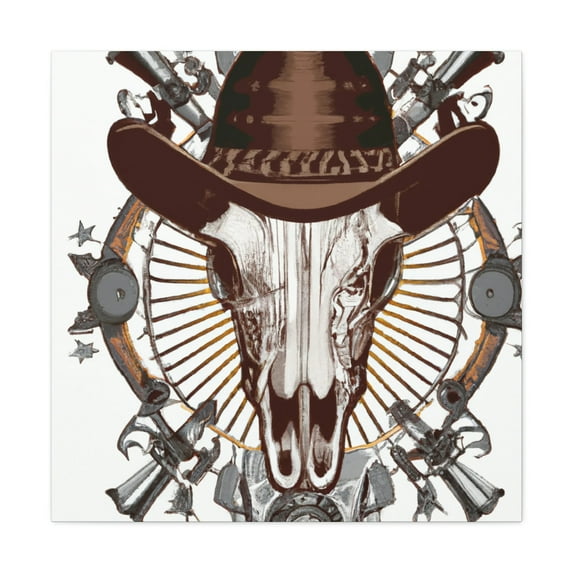 Cow Skull in Steampunk - Canvas