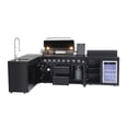 thumbnail image 4 of 6-Burner 95500 BTU Deluxe Stainless Steel Gas Outdoor Kitchen Bar Barbecue Island Grill + sink with double-door storage cabinet bar counter + Refrigerator + Three-Tier Corner Cabinet, 4 of 13