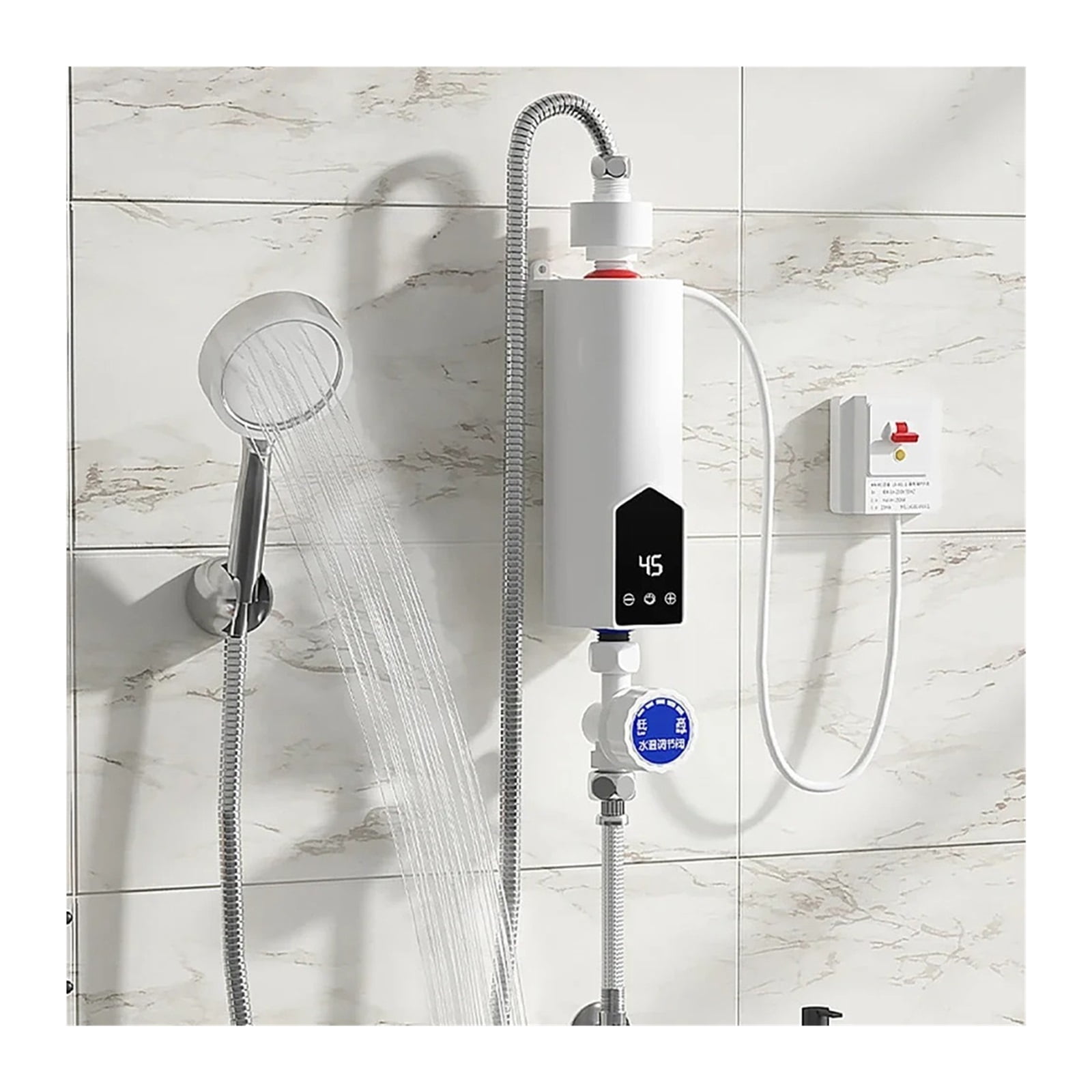 5500W Instant Tankless Electric Water Heater, Mini Electric Tankless Instant Hot Water Heater Bathroom Kitchen Washing Heater ,Safety Protections