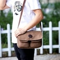 thumbnail image 4 of LHSHID Retro Canvas Shoulder Bag For Men Women Library Sling Bag Business Messenger Bag Crossbody Bag For Hanging Out & Daily Commute, 4 of 7