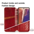 thumbnail image 6 of Dteck Case For Samsung Galaxy Note 20 Ultra(6.9 inches),Luxury Leather Wallet Card Holder Flip Cover Protective Shockproof Kickstand Phone Case ,Red, 6 of 7
