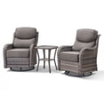 thumbnail image 2 of Unnifurnzi Outdoor Swivel Glider Patio Chairs-High Back Swivel Patio Chairs Set of 2 with Outdoor Side Tables All Weather Wicker Patio Furniture Set for Deck Porch Poolside Balcony-Gray/Gray, 2 of 7