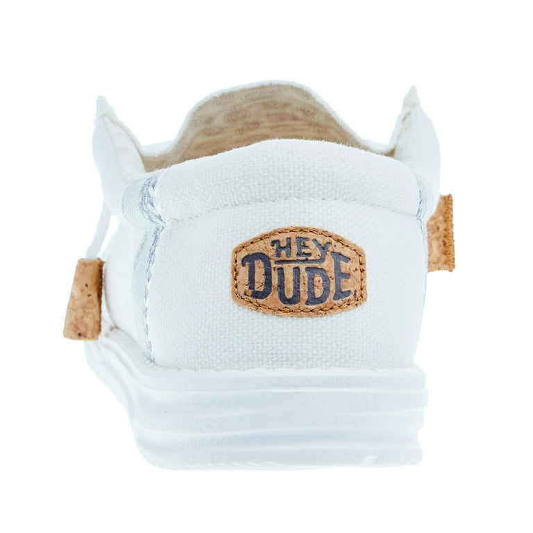 Hey Dude Mens Wally White Break Stitch Casual Shoe