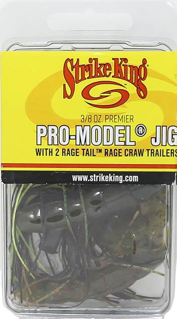 (2 pack) Strike King Premier Pro-Model Jig 3/8oz Rage CrawTexas Craw Bass Jig