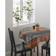thumbnail image 3 of Square/Round Tablecloth 54x54 Vtage Country Wood Gra Wrkle Resistant Washable Polyester Table Cloth Oil Proof Dg Table Cover Decorative for Parties/Weddg/Outdoor Farmhouse Barn Brown Grey, 3 of 6