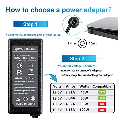 65W 19.5V 3.34A Cargador para laptop Dell Latitude E6410 E6420 E6430 E