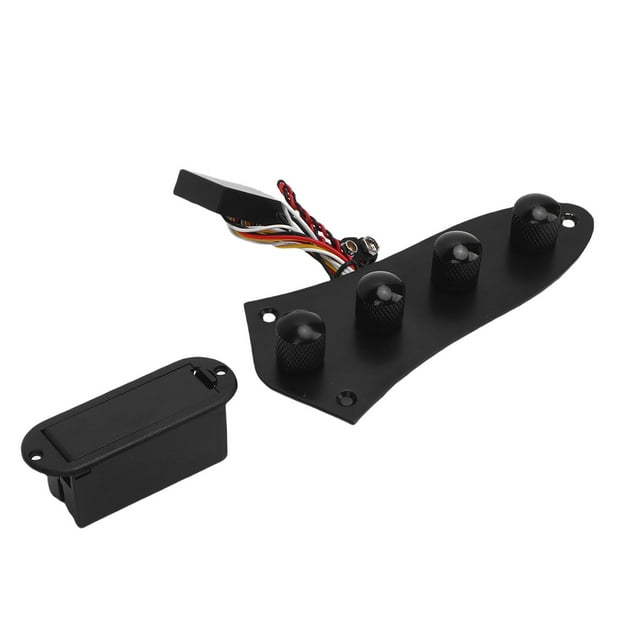 Prewired Guitar Control Plate with Metal Knobs 3 Stage Preamplifier Bass Guitar Control Board Assembly Replacement