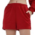 thumbnail image 2 of Amazhiyu Women's High Waist Elastic Sweatshorts Comfy Lounge Bottom with Pockets, 2 of 8