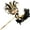 Black Gold, variant on Couples Masquerade Jolly Jester Mask Cosplay Mardi Gras Prom Dance Birthday Party Wear or Deco (Mardi Gras w Stick)