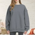 thumbnail image 1 of Pxiakgy Vente Chaude!! Sweatshirts Oversize pour Femmes, Sweats à Capuche, Pulls Col Rond, Hauts Décontractés, Tenues de Mode Printemps Automne, Vêtements de Sport Couleur Unie 2025, Veste Sweat-Shirt Pantalon Gris Foncé 3TG, 1 of 9