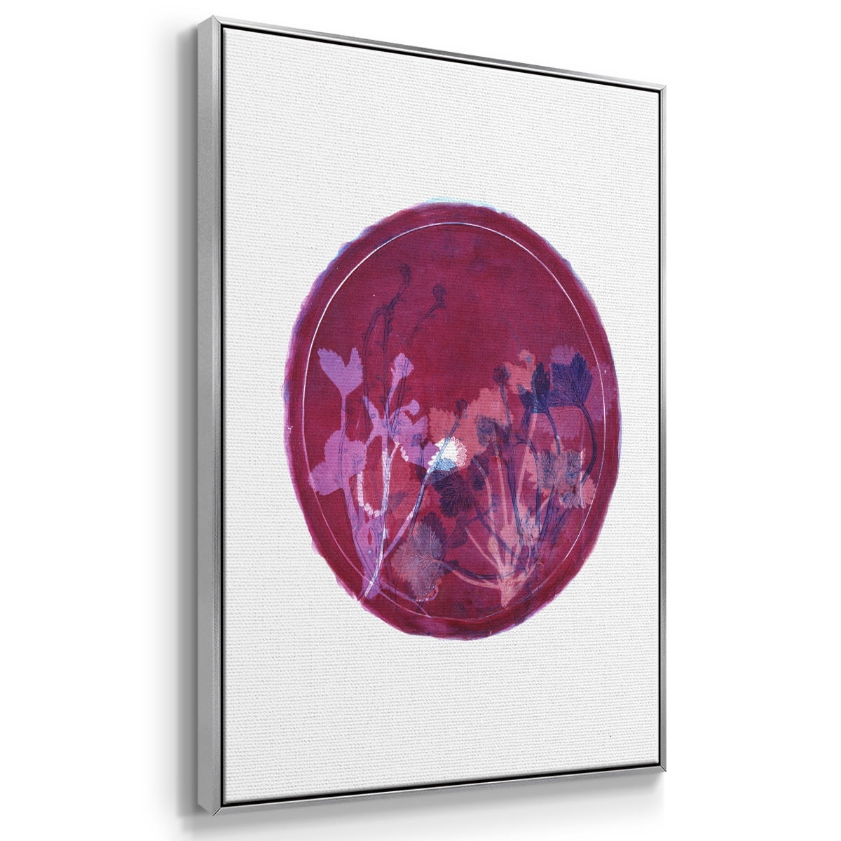 Strawberries and Forg II Framed Premium Gallery Wrapped Canvas - Ready to Hang - 27 x 41 - Silver Floating Frame