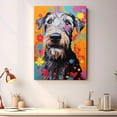 thumbnail image 2 of Irish Wolfhound Dog Canvas Wall Art for Living Room, Funny Bathroom Wall Decor, Colorful Animal Painting Gift for Kid Teen Men, 2 of 4