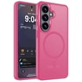 thumbnail image 1 of HionlyPro for Samsung Galaxy S26 Case Translucent Matte Magnetic Phone Cover, [Compatible with Magsafe] Military Grade Drop Protection Shockproof Phone Cover, Rose Red, 1 of 6