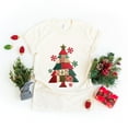 thumbnail image 6 of Christmas Tree Patchwork Print - Women's Short Sleeve Graphic T-Shirt, 6 of 9