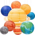 thumbnail image 1 of 9pcs Planet Hanging Lanterns Creative Paper Lanterns Outer Space Party Decorations, 1 of 9