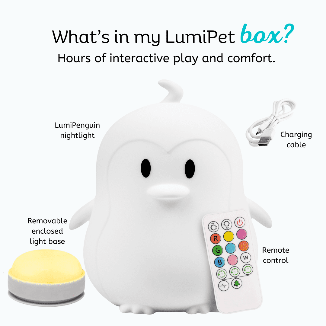 LumiPets By Lumieworld Nursery Nightlight: Penguin-Shaped Baby Nightlight - Rechargeable