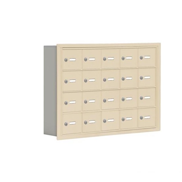 Salsbury 19045-20SRK D 20 A Doors R-Mount Keyed Locks Cell Phone Locker In Sandstone