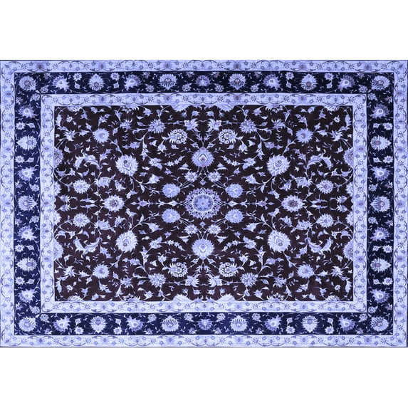 Ahgly Company Indoor Rectangle Persian Blue Traditional Area Rugs, 7' x 10'