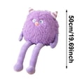 thumbnail image 3 of HEWANG Mon-ster Plush with Horn 20in Cute Face Mon-ster Stuffed Animal with Arm and Leg Stuffed Zippered Long Plush Toys for Kids, Adults (Purple), 3 of 8
