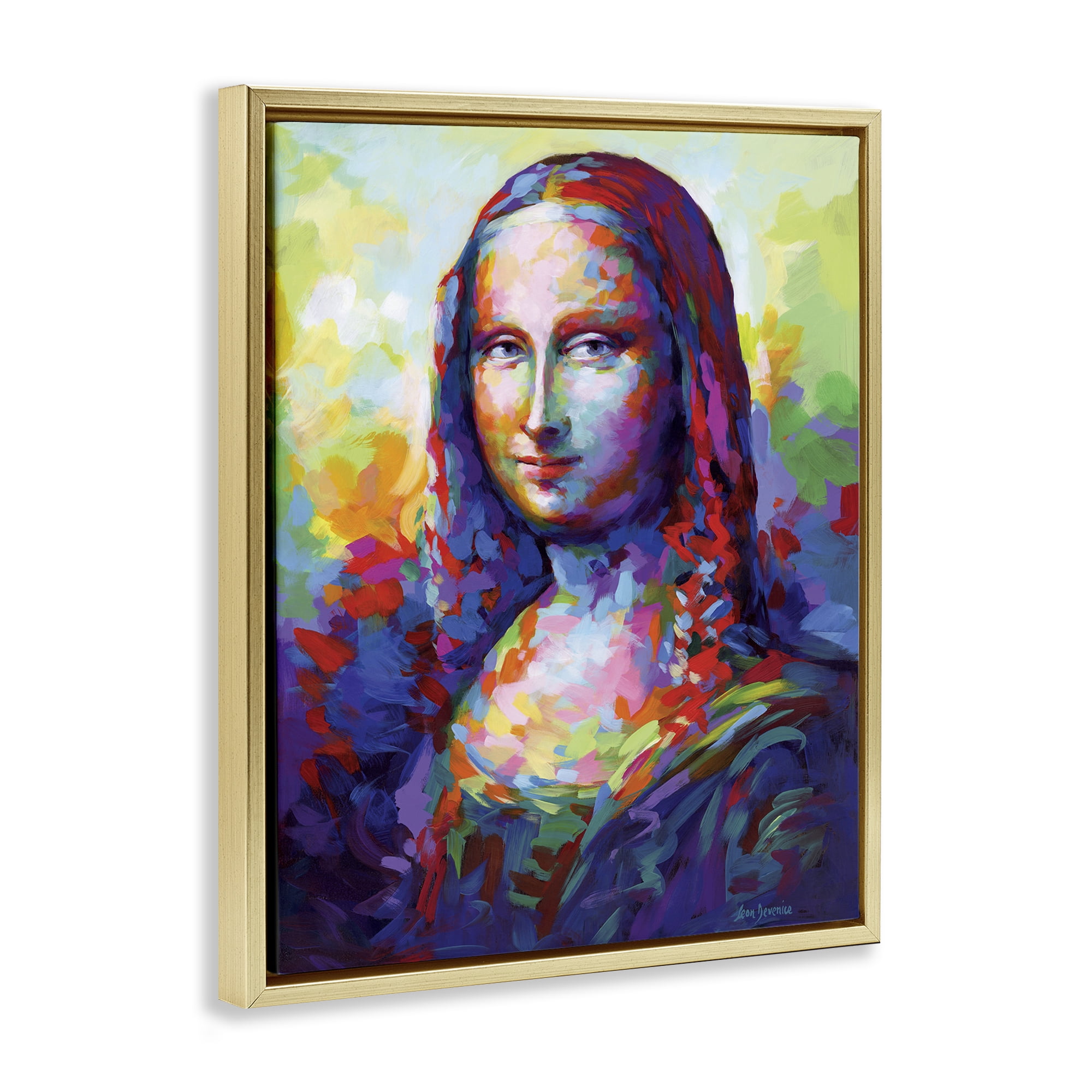 Stupell Industries Abstract Classic Painting Novelty Painting Gold Floater Framed Art Print Wall Art, 25 x 31