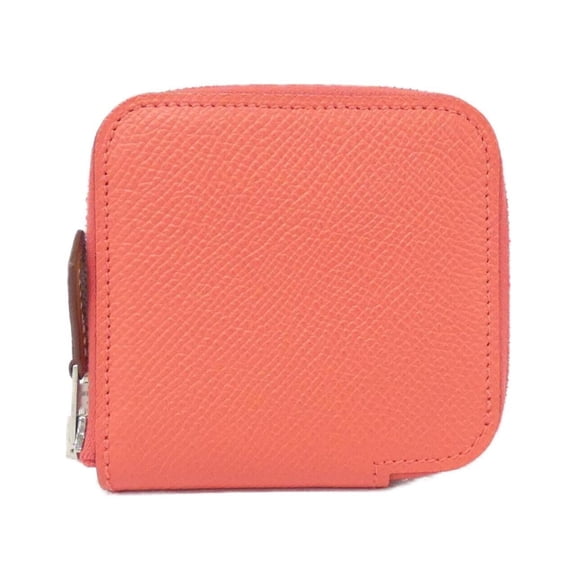 Pre-Owned Hermes Herms CARRE EN BOUCLES Silk in Porte-Monnaie Wallet/Coin Case