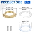 thumbnail image 2 of Unique Bargains 2Sets Female Thread Hex Lock Nut 1-1/4inch (31mm) Brass Single Hole Faucet Lock Nuts with C-Type Gasket (Oval), 2 of 6