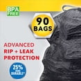 thumbnail image 5 of Xtratuff MegaFlex 30 Gallon Kitchen Drawstring Trash Bags – 90 Count, Black, Unscented, Heavy Duty with Leak & Tear Protection, 5 of 8