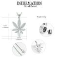 thumbnail image 3 of ?Keepsake Maple Leaf Urn Pendent for Ashes and Chain Memorial Cremation Jewelry for Ashes of Loved One Urn Necklace Lockets for Human Ashes Pet Ashes Holder, 3 of 8