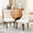 White, variant on Velvet Dining Chairs Set of 2, Black Wooden Legs, Modern Tufted Velvet Upholstered Backrest with Nailhead Trim, Wing Back with Back Ring Pull, for Dining Room, Living Room, Office
