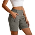 thumbnail image 7 of QATAINLAV Women's Lightweight Golf Long Cargo Shorts Summer Outdoor Travel Hiking Shorts with Pockets Vacation Clothes Gray XXL, 7 of 7