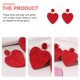 thumbnail image 4 of 1 par de pendientes de corazón para San Valentín, accesorios para las orejas, pendientes largos para niña, joyería, 4 of 6