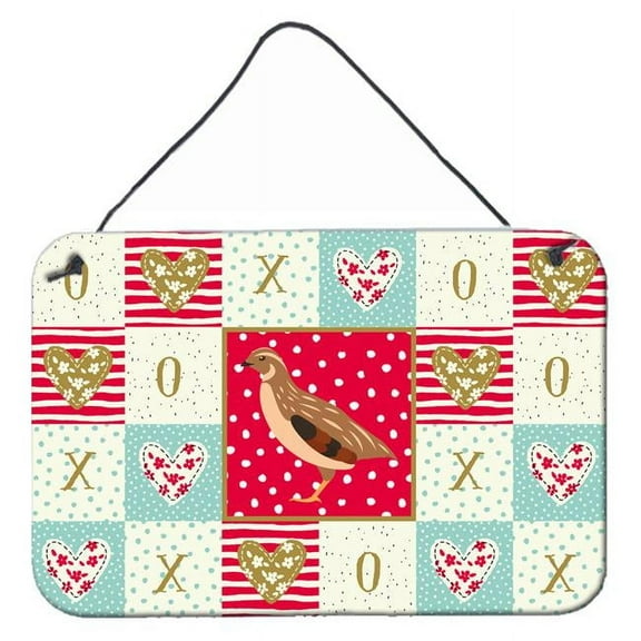 Carolines Treasures CK5382DS812 8 x 12 in. Golden Phoenix Quail Love Wall or Door Hanging Prints