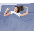 thumbnail image 6 of Extra Deep Pocket 6 Piece Bed Sheet Set – Super Deep Fitted Sheet Fits Mattress from 18-24 inces Depth – Double Brushed Microfiber Sheets with 4 Pillow Cases, Full, Steel Blue, 6 of 6