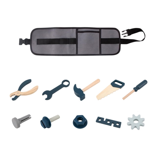 Cinturón de herramientas para niños Terramientas para niños Educación de madera con cinturón para niños Toos de construcción de juguetes de roles para